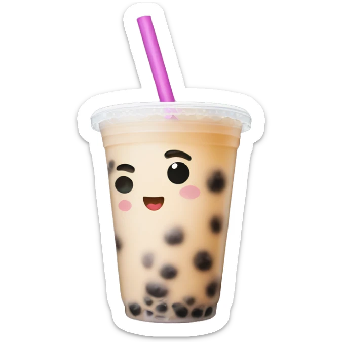 Bubble tea sticker
