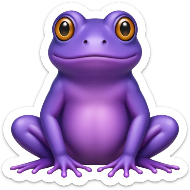 Frog purple sticker