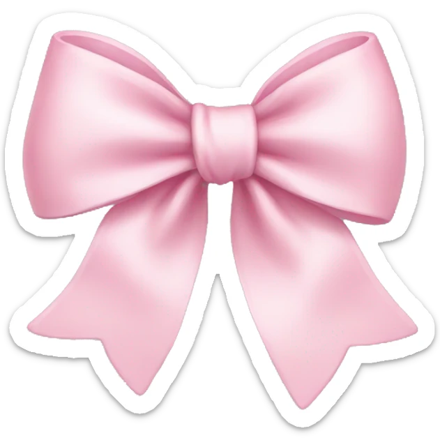 light pink bow  sticker