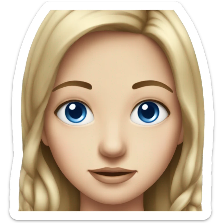 outdoor portrait of a girl with blue eyes sticker