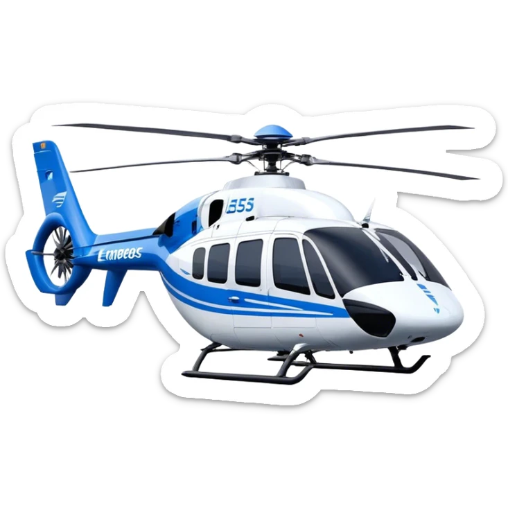 Eurocopter EC135 - Airbus Helicopters (Model Year: 2020) (Iconic colour: Blue and white) sticker