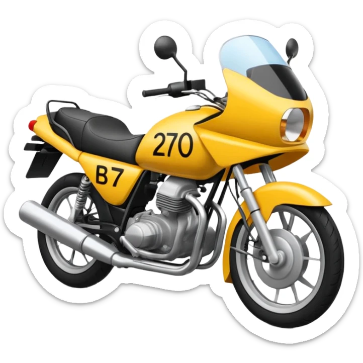crea un emoji de una matrícula europea de moto con los números 2706 y las letras LRK  sticker