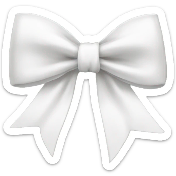 white bow sticker