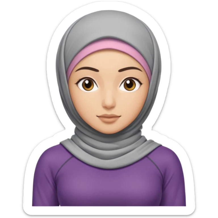 High resolution girl wearing a hijab and is a fitness trainer sticker