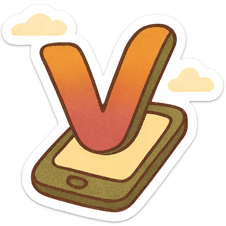 Vivatech inspired icon, modern, tech, vibrant colors, minimal, flat design sticker