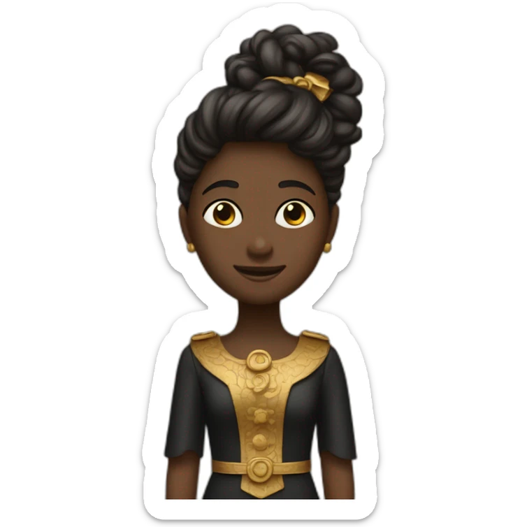 Grand homme noir et petite femme bronzée sticker