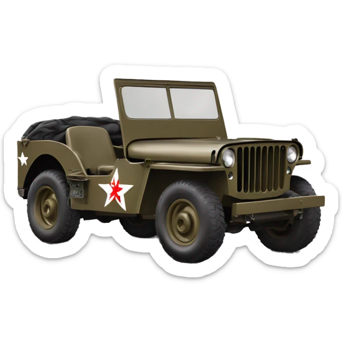  Diana Prince and Wonder woman’s 1945 Willys army jeep  sticker