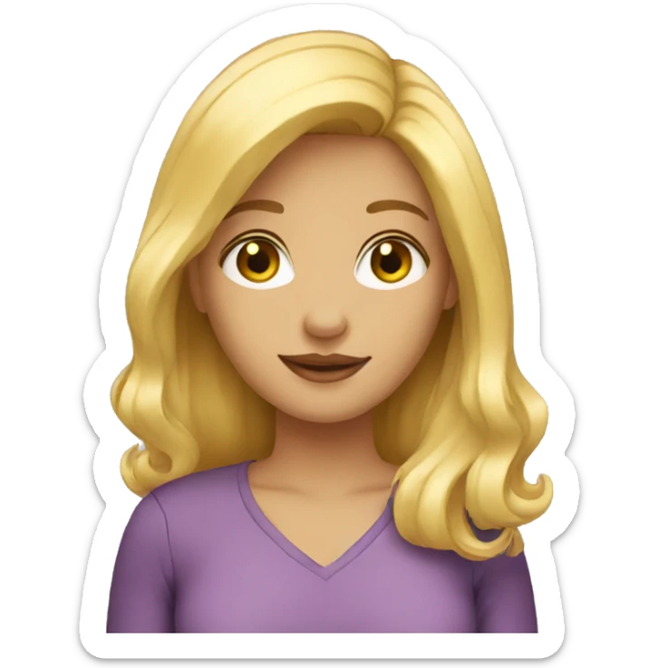 blonde girl  sticker