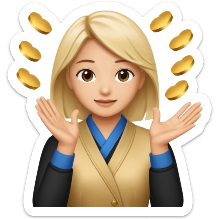 clapping emoji, for sabashi, to clap and donate money to talent on stage sticker
