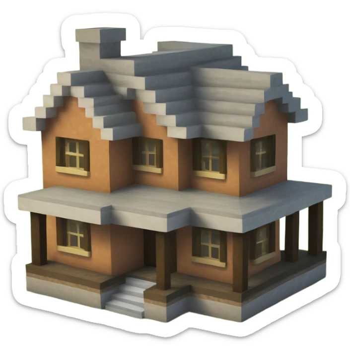 Minecraft house sticker