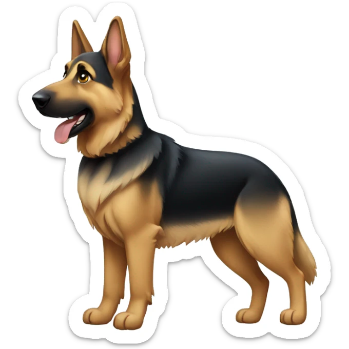 German shepherd standing sticker