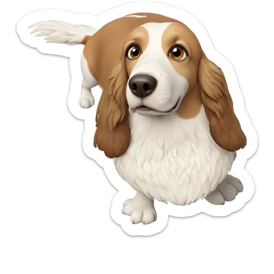 brown eyes with bird and dog sticker