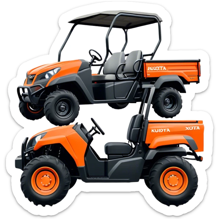 Farm Utility Vehicle (UTV) - Kubota RTV-XG850 (Model Year: 2021) (Iconic colour: Orange) sticker