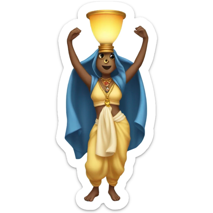 full body female genie coming out of lamp emoji sticker