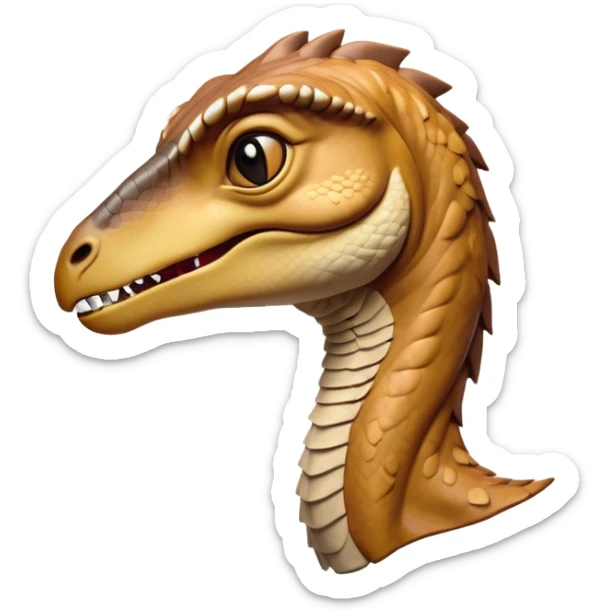 Beautiful and Majestic jurassic park Velociraptor Portrait Emoji, Head and body rendered in serene repose with a subtle, confident smile, showcasing a lithe, agile form with a refined, noble snout and eyes softly closed in tranquil contemplation, Simplified yet exquisitely endearing features, highly detailed, glowing with a soft, drowsy prehistoric light, high shine, relaxed and utterly majestic, stylized with an air of timeless dinosaur elegance, soft glowing outline, capturing the essence of a beautiful and majestic jurassic park Velociraptor that embodies the legendary spirit of jurassic park Park dynamics! sticker