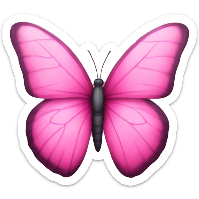 pink butterfly sticker