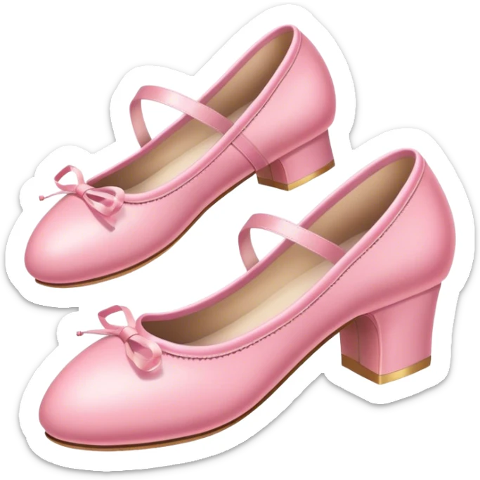 an American football ball and a ballerina shoes sticker