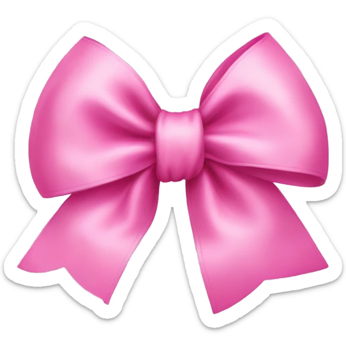 Pink bow sticker