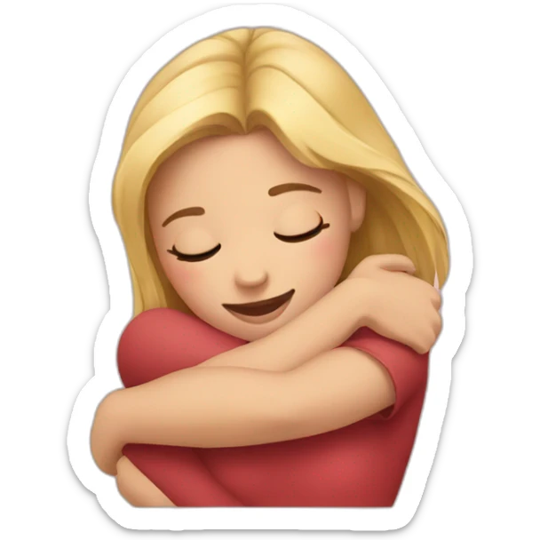 Hug girl sticker