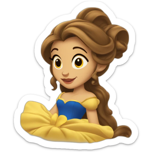 Persistence of Memory in the style of Disney’s Beauty and the Beast sticker
