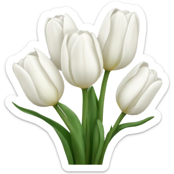 White tulips sticker