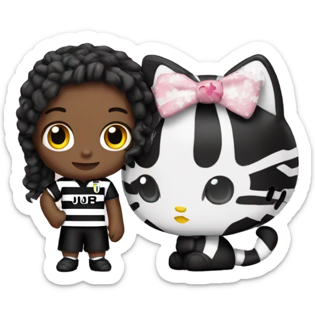 hello kitty with juventus  sticker