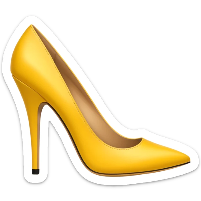 yellow woman shoe sticker