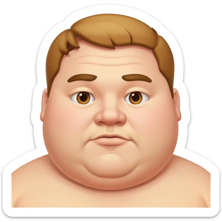 A fat guy sticker