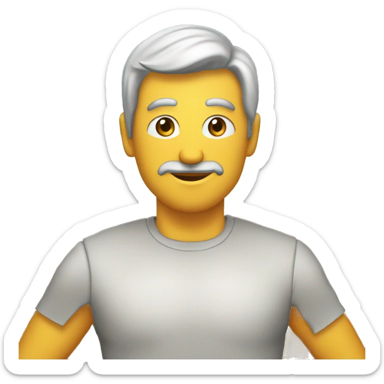 turuncu saçlı saçları orta boyutlu yanları tıraşlı saçları yukarı doğru bir adam çilleri var sakalı yok bıyığı yok  sticker