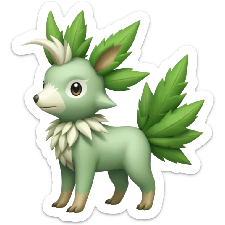 Virizion-Trico-Amaura-Shaymin-hybrid-creature (full body) sticker
