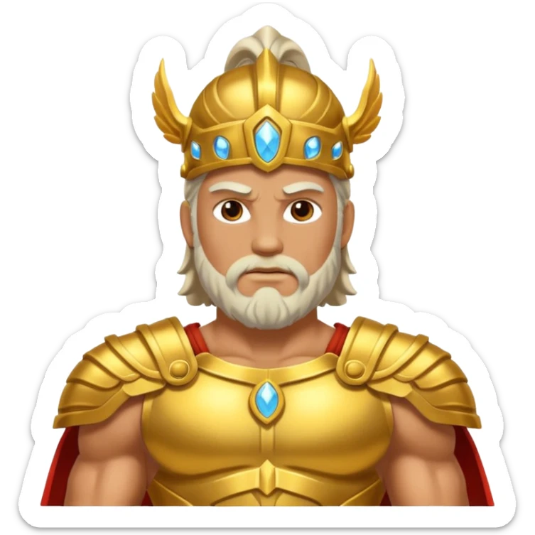 fullbody god zues sticker