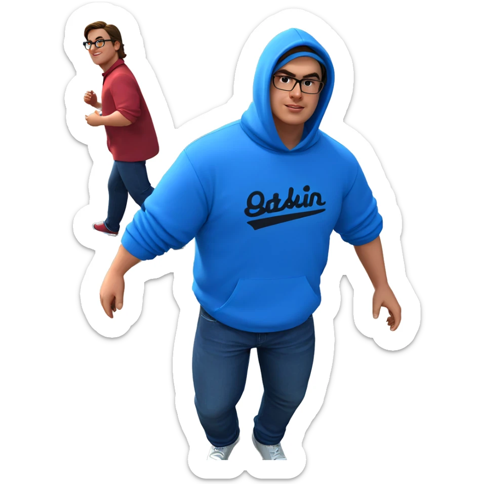 casual stroll in the sun sticker