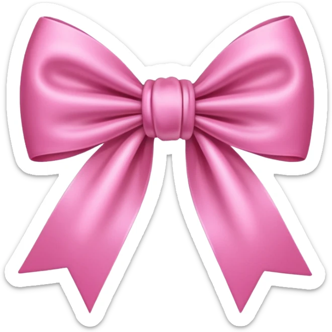 Pink cute bow sticker