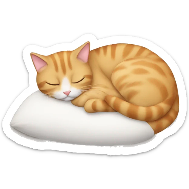 Cat sleeping sticker