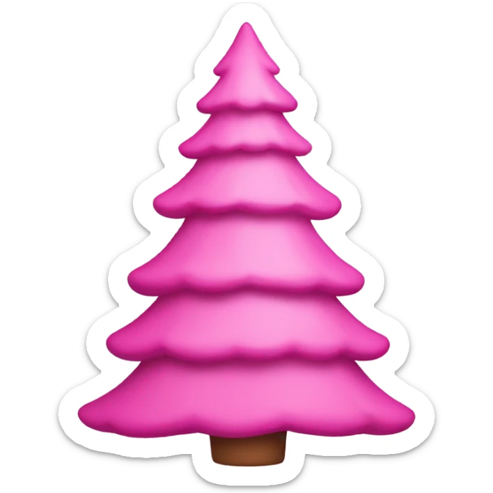 pink Christmas tree sticker