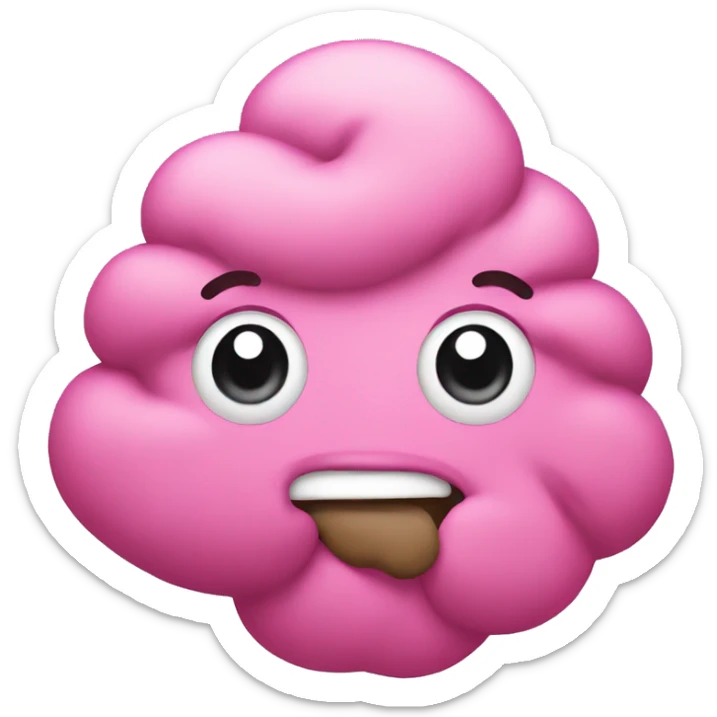 Pink poop sticker