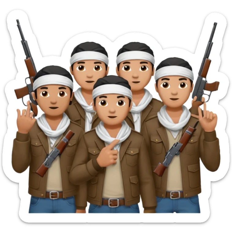 Norteño gang with 14, hand gang signs and guns sticker