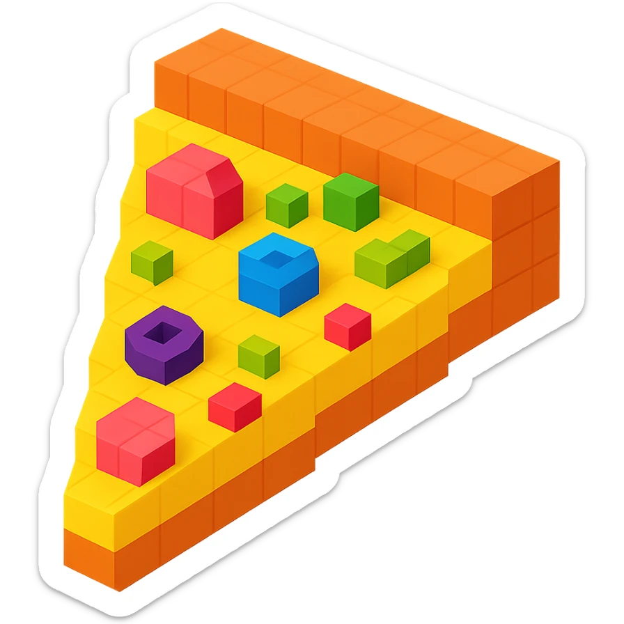 pizza with all the toppings sticker