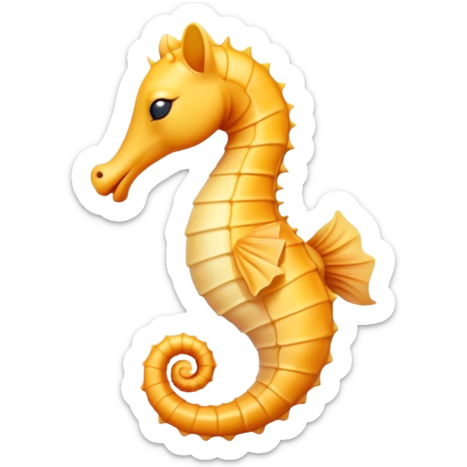 Meme-Worthy Cute Sleeping Sea Horse Portrait Emoji, Head resting peacefully with a contented smile, showcasing a slender, elegantly curved body with a softly coiled tail and eyes gently closed in serene slumber, Simplified yet adorably endearing features, highly detailed, glowing with a soft, drowsy aquatic light, high shine, relaxed and utterly lovable, stylized with an air of playful laziness, soft glowing outline, capturing the essence of a sleeping sea horse that feels destined to become the next viral icon of adorable rest! sticker