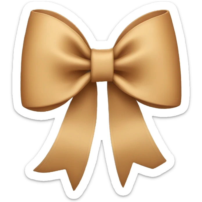 Tan bow sticker