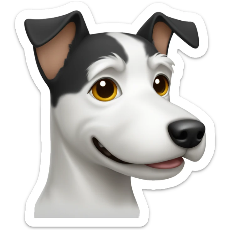 White terrier sticker