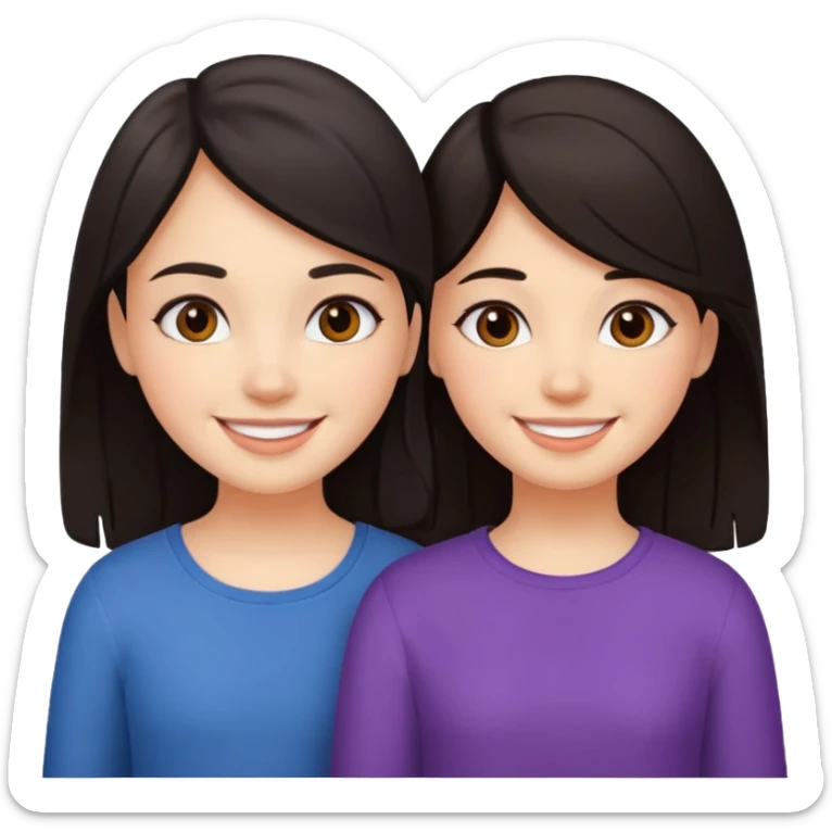 two--girls-best-friends-darkhair-darkhair sticker