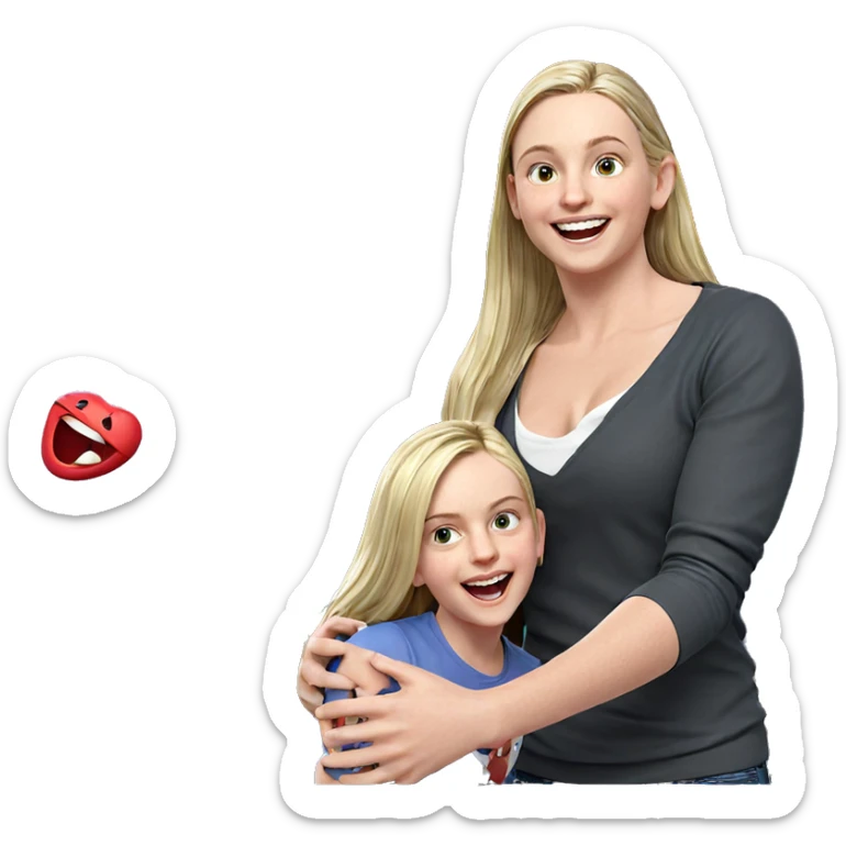 friends sharing smiles together sticker