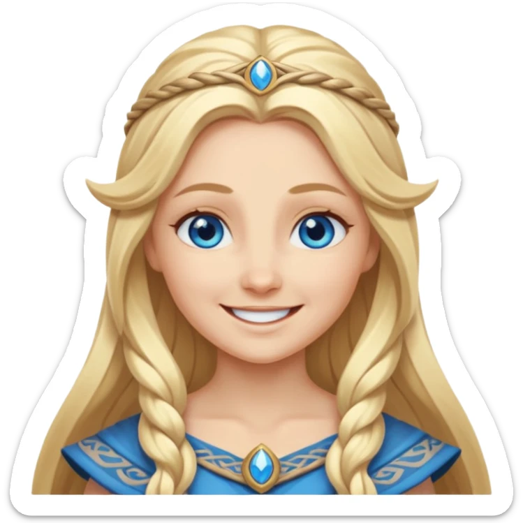 Norse goddess Nana, personification of joy, peace, and happiness  sticker