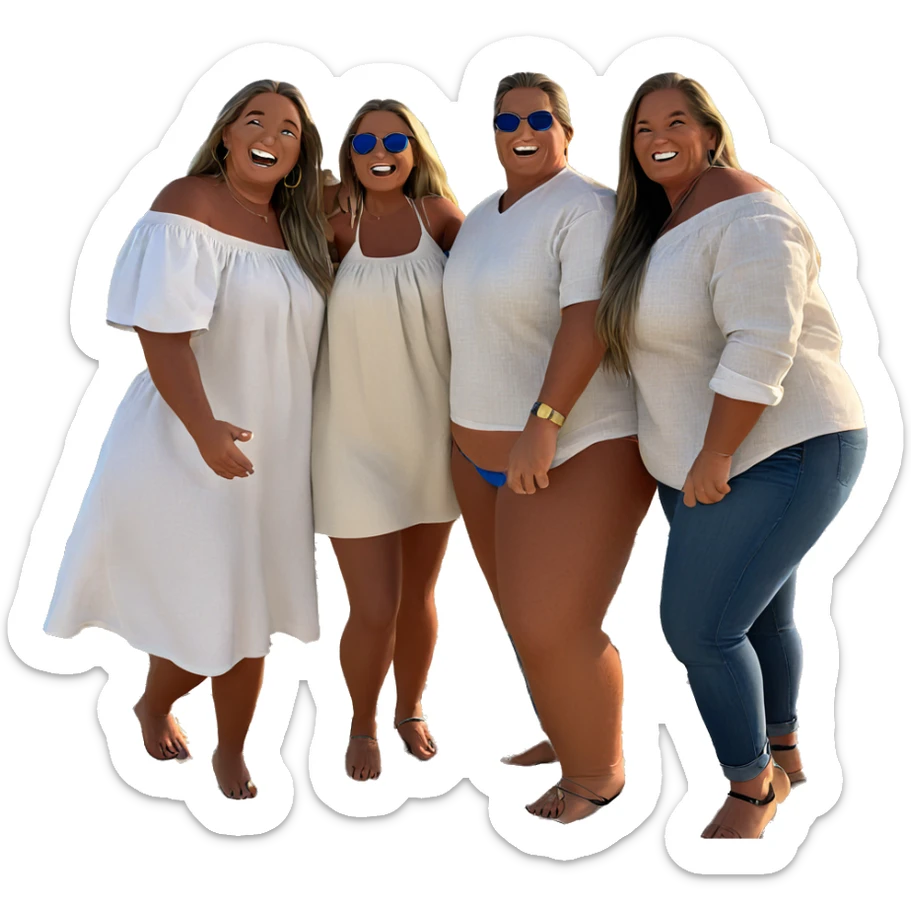 beach day with friends sticker