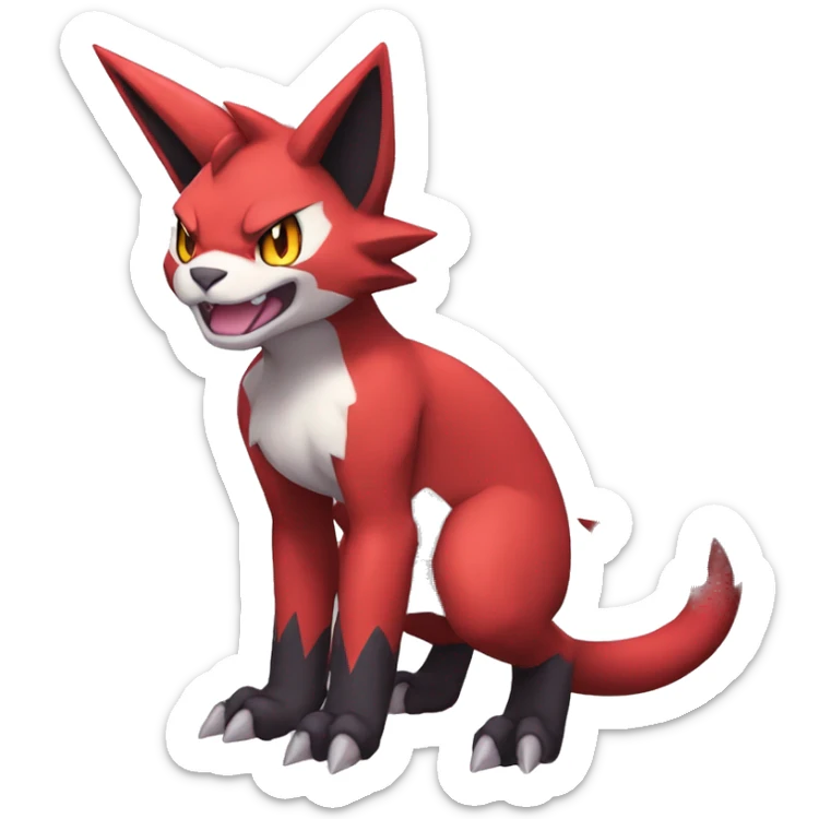  Kawaii Edgy Cool Beautiful Guilmon-Torracat-Zoroark full body sticker