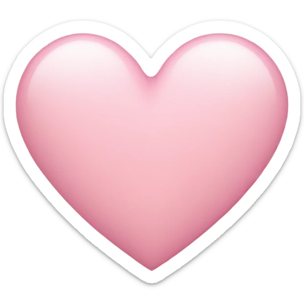 Light pink heart sticker