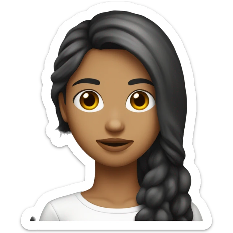 Chica blanca con pelo negro besándose con chico de piel blanca con pelo negro y barba  sticker