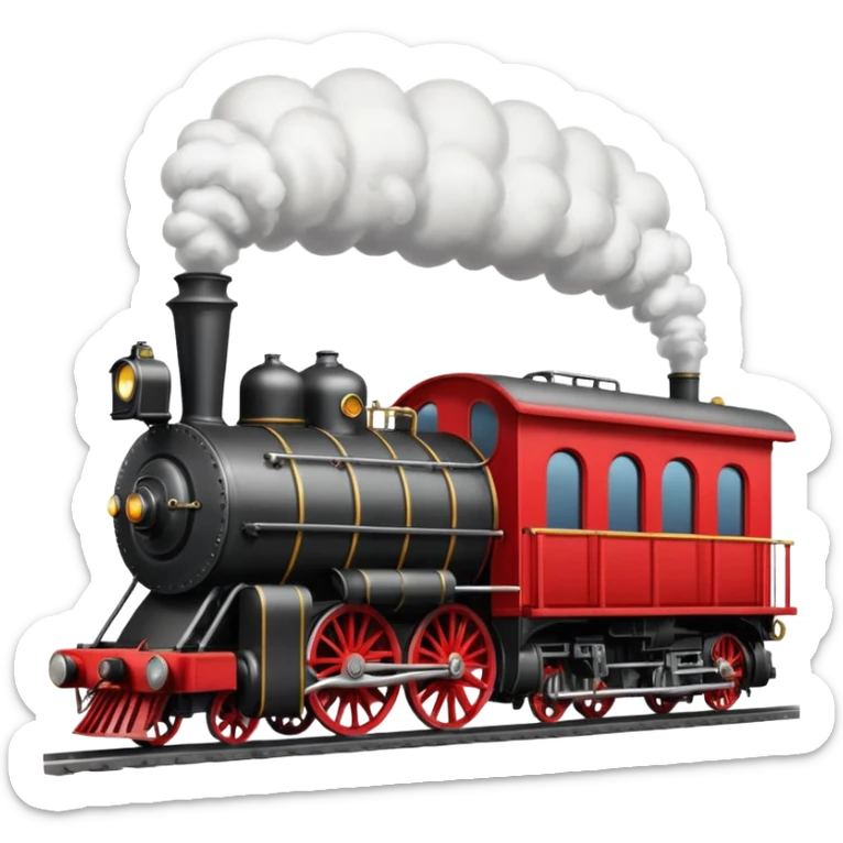 Give me a 0-5-0 locomotive and put an ostrich body and head on the steam engine of the train and put a toilet on top second train car  sticker