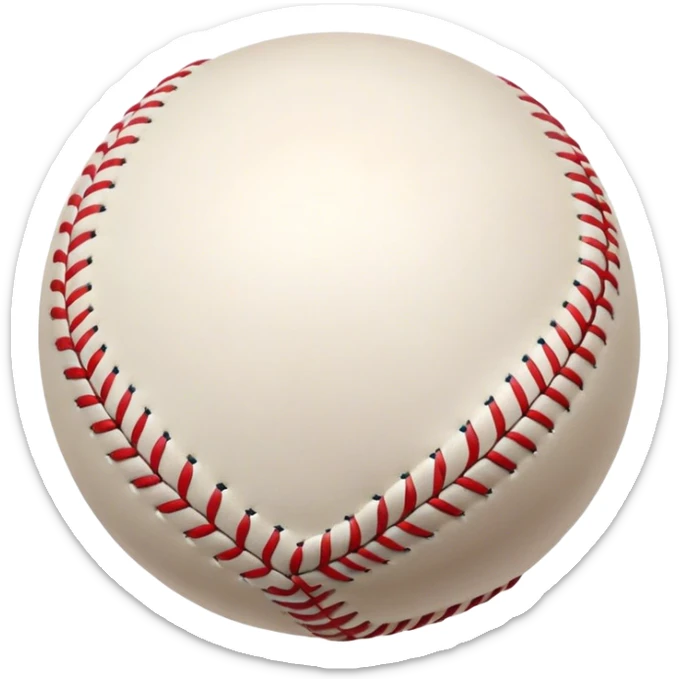 Cinematic Realistic Baseball Scene Emoji, depicted as an action-packed moment of a baseball in play with dynamic motion blur and crisp detailed textures, rendered with vibrant nostalgic lighting that captures the spirit of America's favorite pastime. sticker